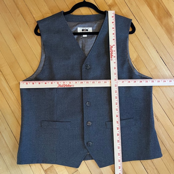 JOSEPH ABBOUD NWOT Woven Stretch Button Front Vest Waistcoat Preppy Academia - Picture 9 of 11